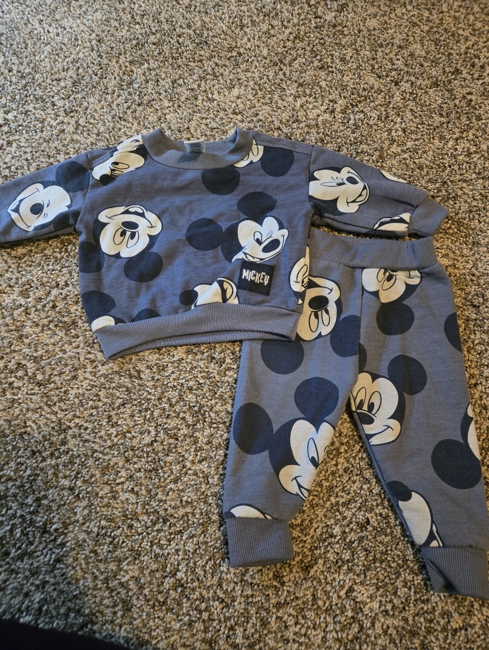 Mickey Mouse Matching Set, Worn Once